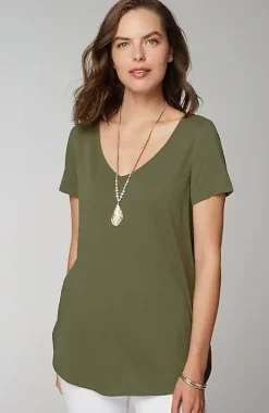 Cotton And Tencel Modal Shirttail Tunic | Jjill