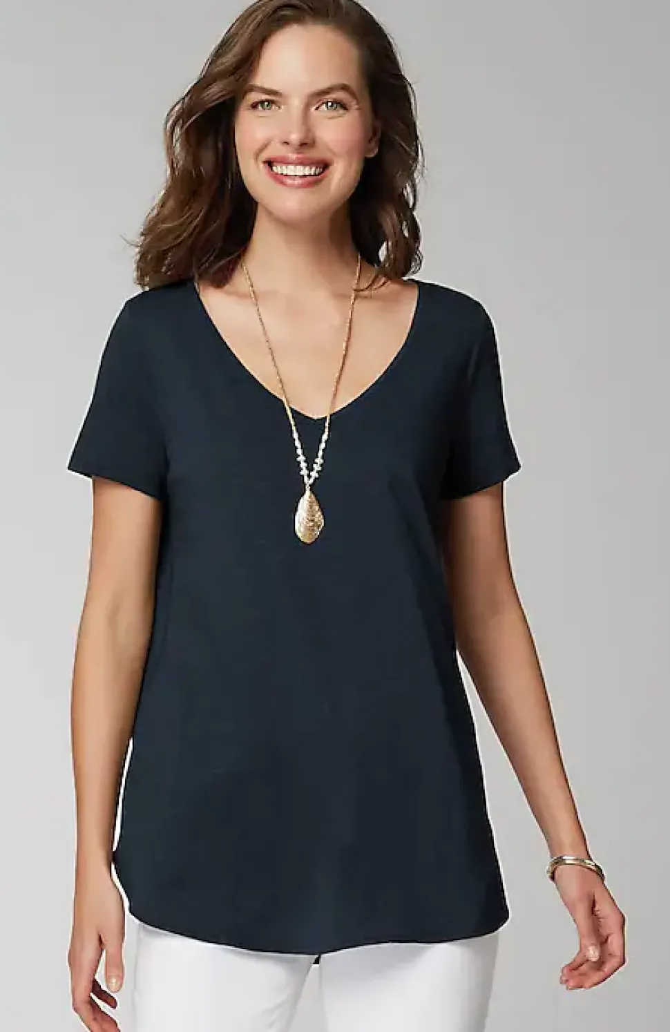 Cotton And Tencel Modal Shirttail Tunic | Jjill