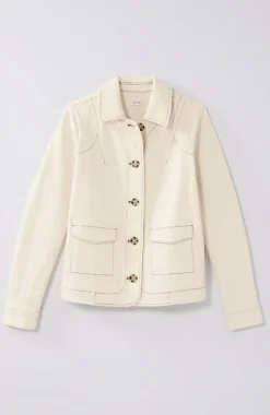 Curved-Hem Denim Jacket | Jjill