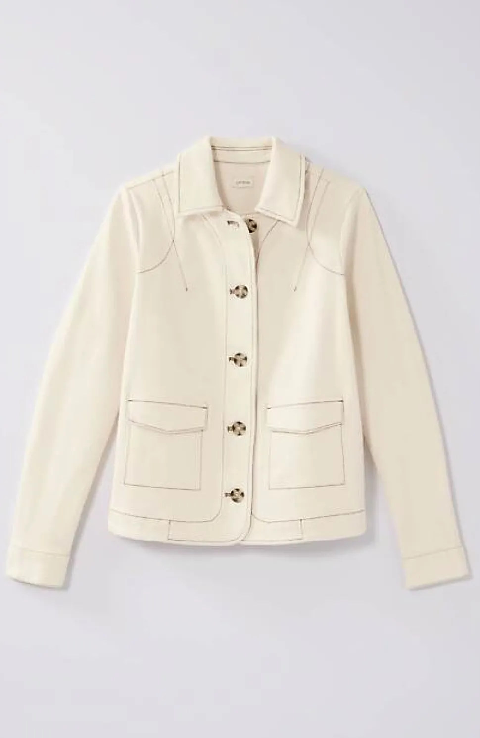 Curved-Hem Denim Jacket | Jjill