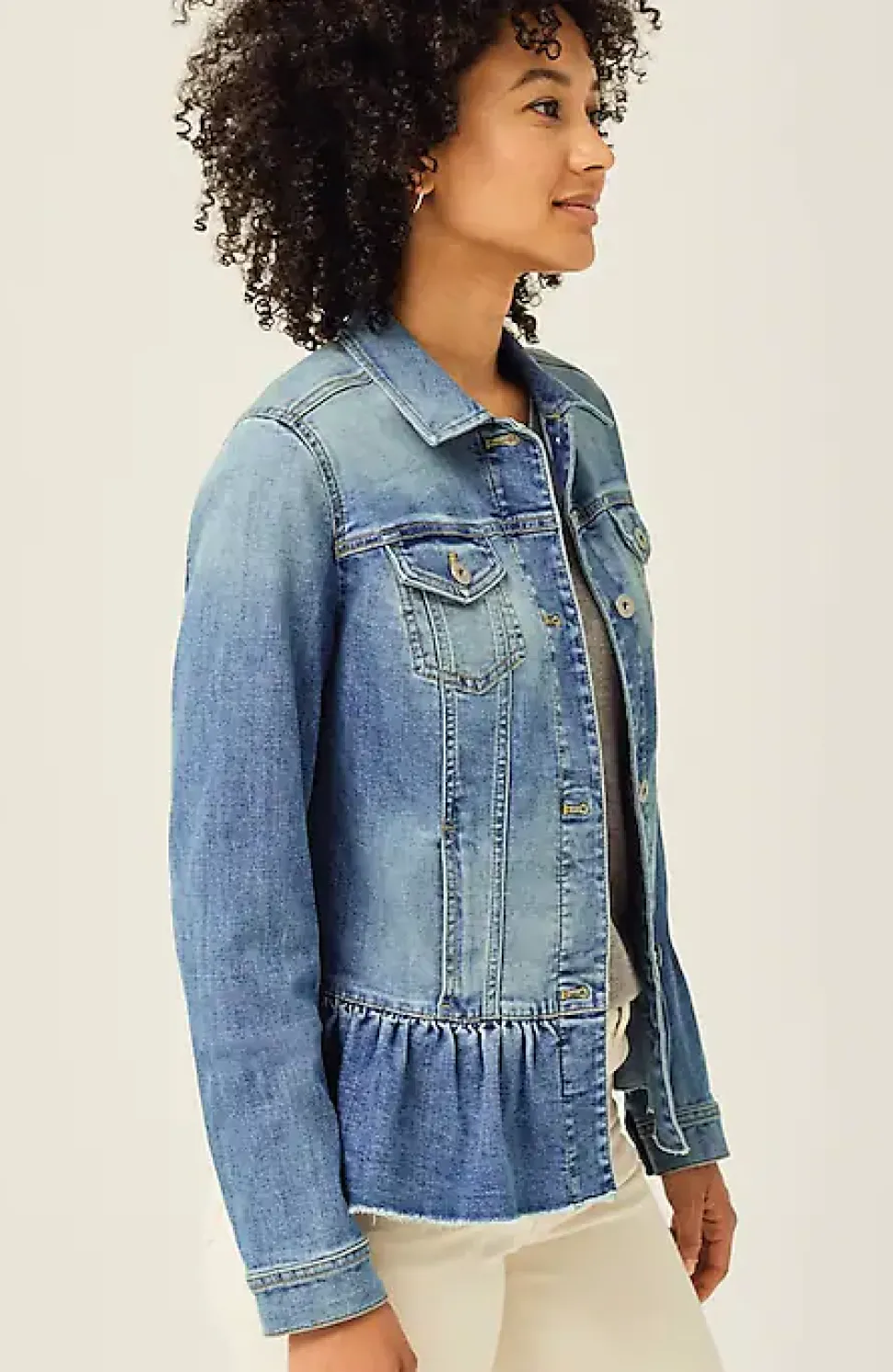 Denim Peplum Jacket | Jjill