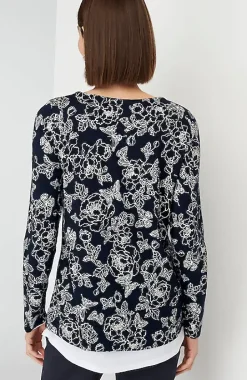 Double-Layer Scoop-Neck Tee | Jjill