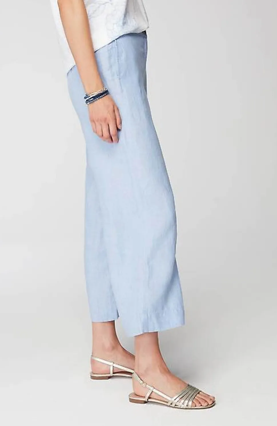 Easy Linen Wide-Leg Crops | Jjill