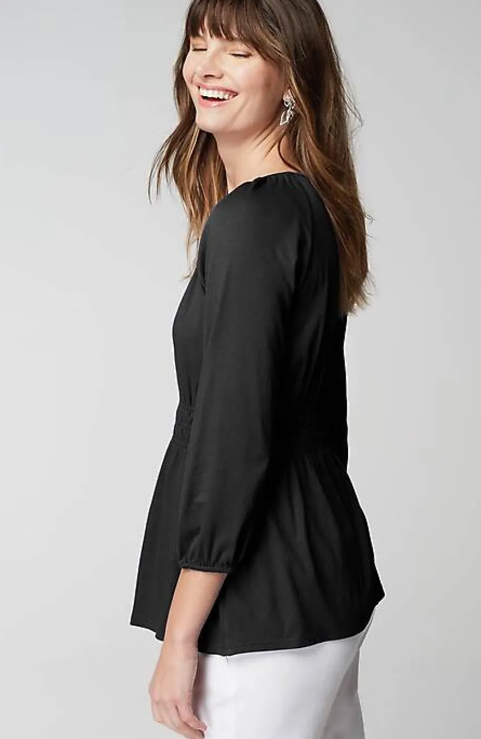 Elastic-Waist Top | Jjill