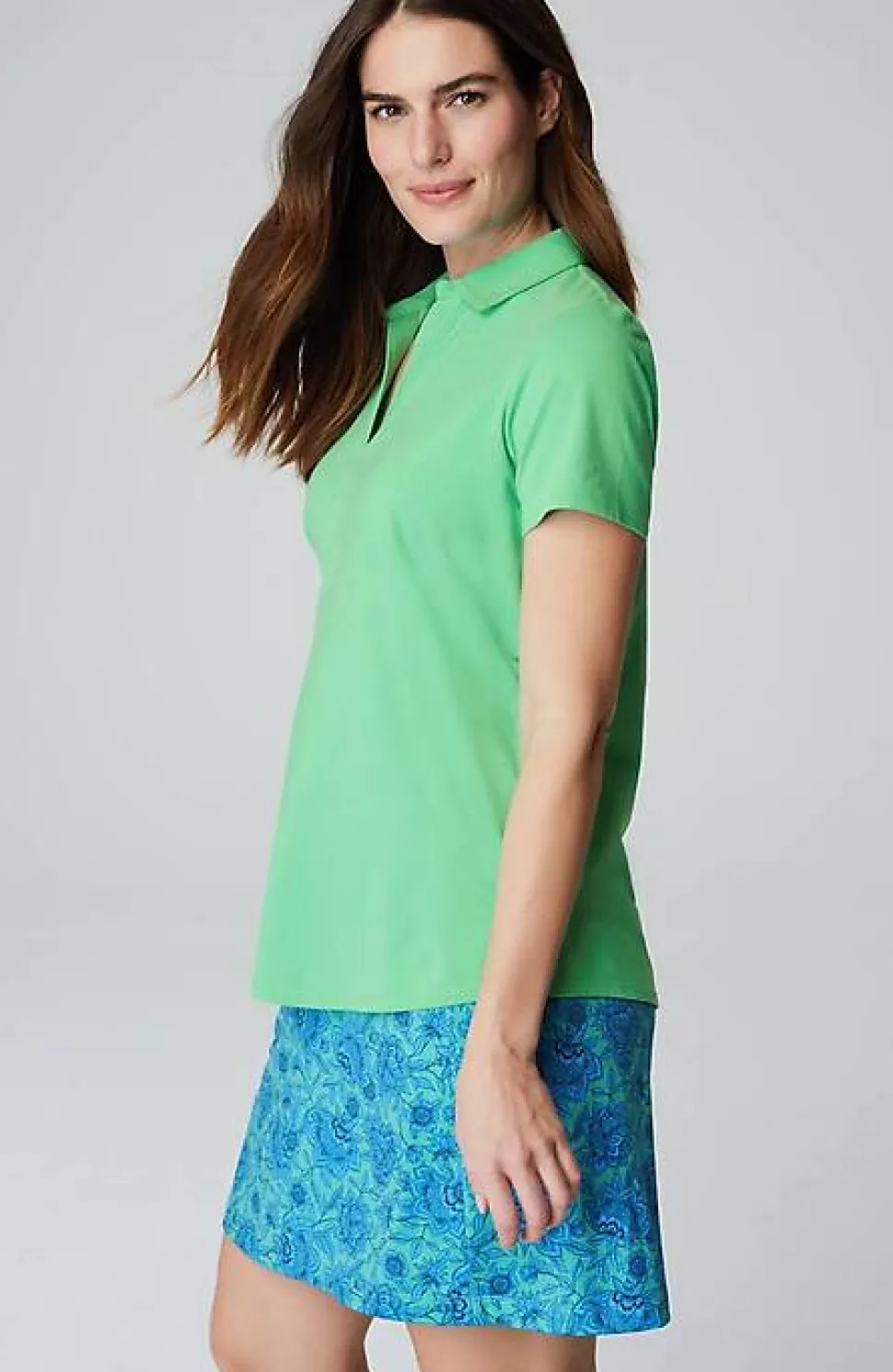 Fit Cotton-Stretch Polo Shirt | Jjill