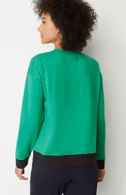 Fit Elevate Terry Split-Neck Sweatshirt | Jjill