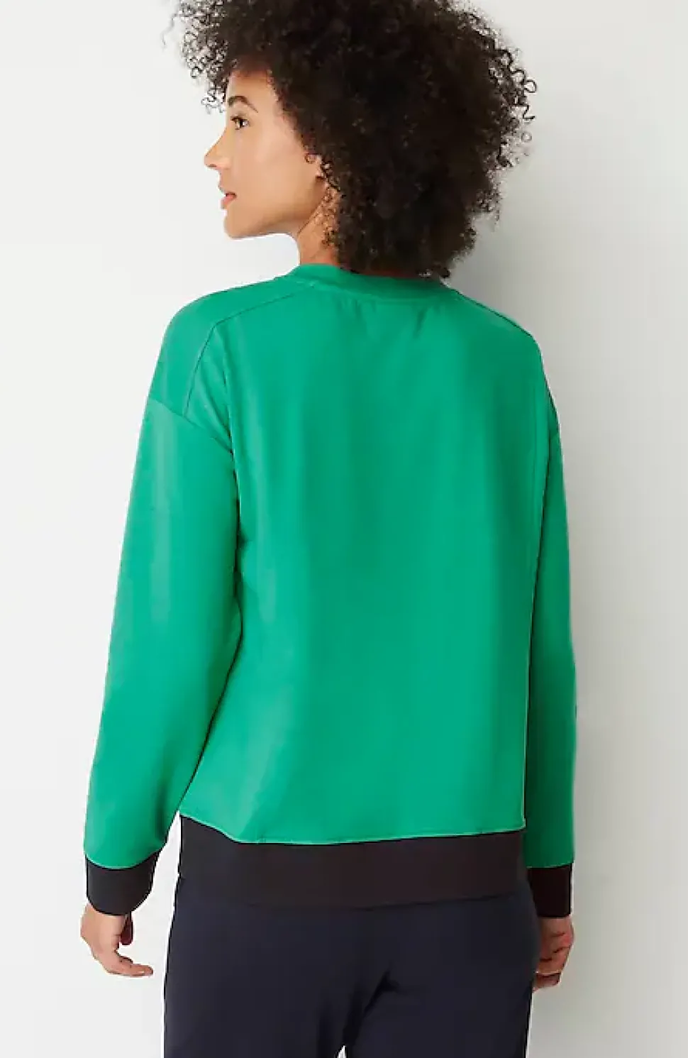 Fit Elevate Terry Split-Neck Sweatshirt | Jjill