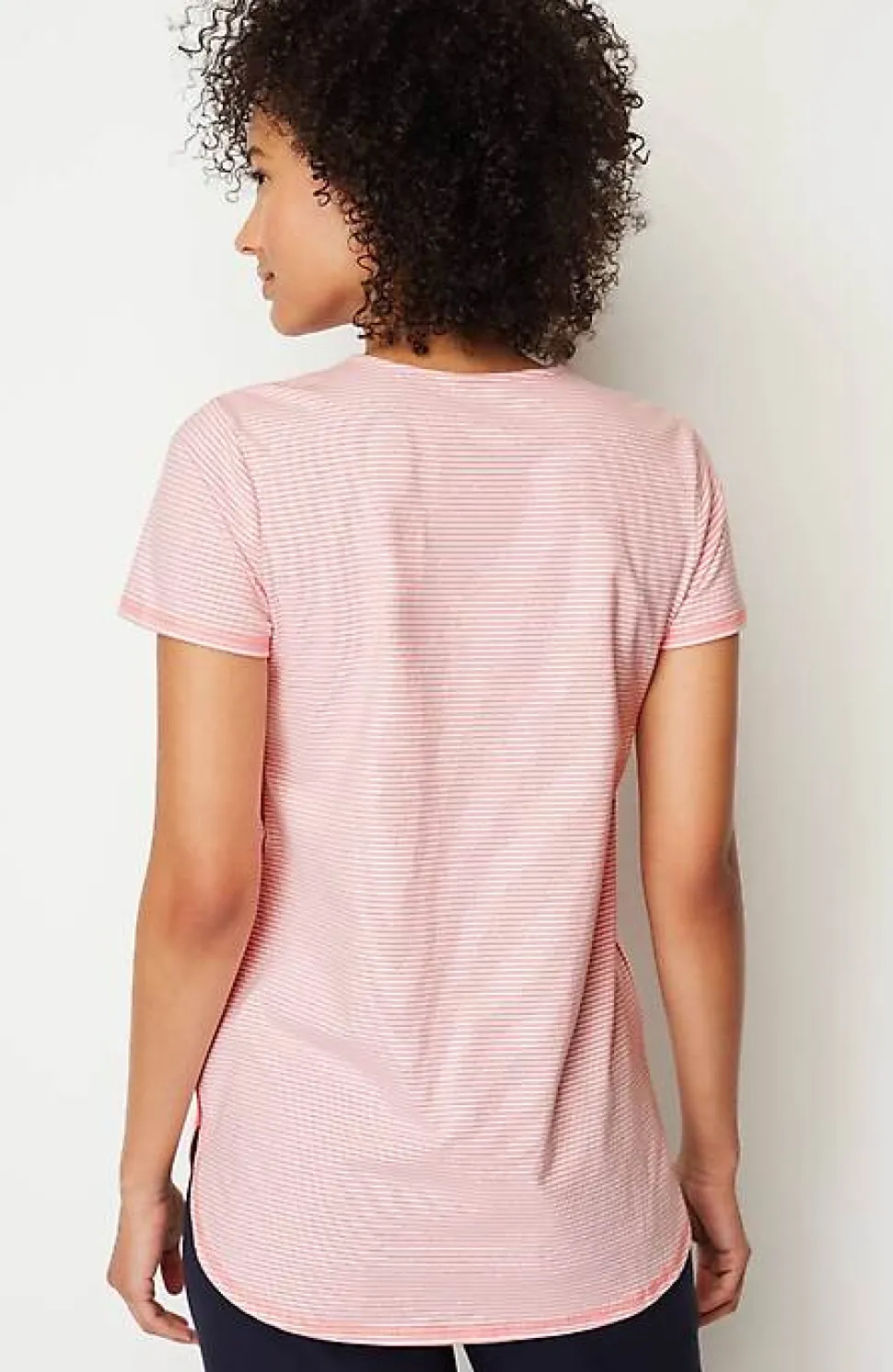 Fit Progress Pima-Stretch Shirttail Tee| Jjill