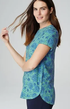 Fit Progress Pima-Stretch Shirttail Tee| Jjill