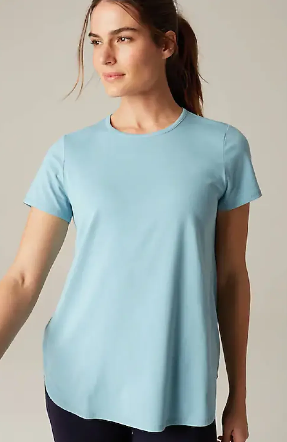 Fit Progress Pima-Stretch Shirttail Tee| Jjill