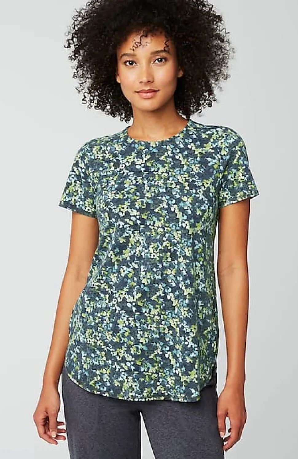 Fit Progress Pima-Stretch Shirttail Tee| Jjill