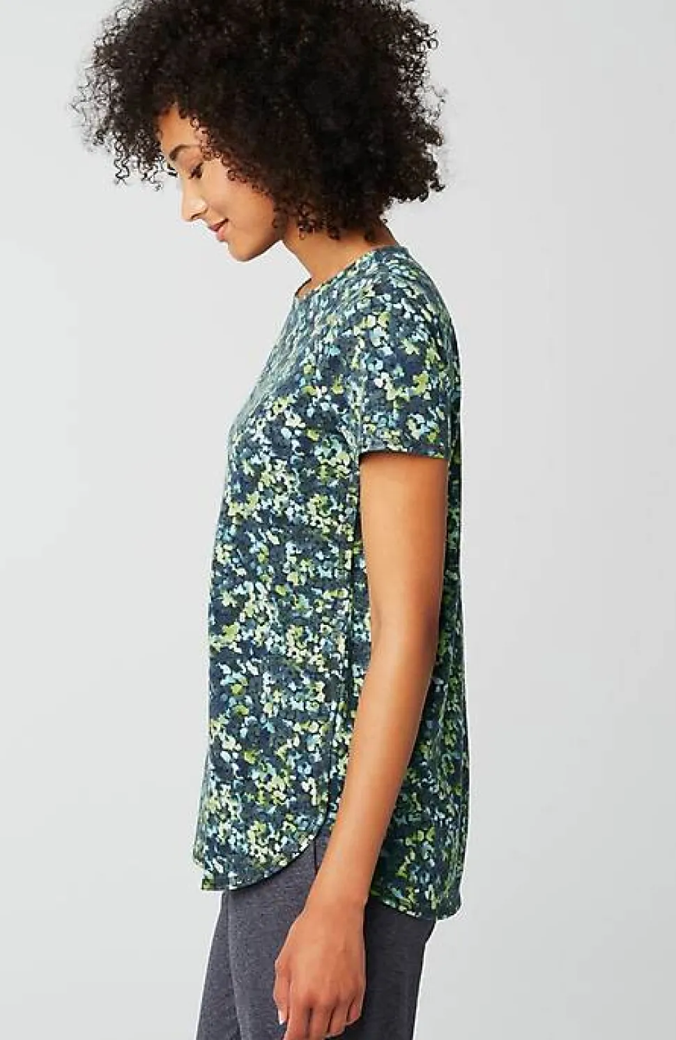 Fit Progress Pima-Stretch Shirttail Tee| Jjill