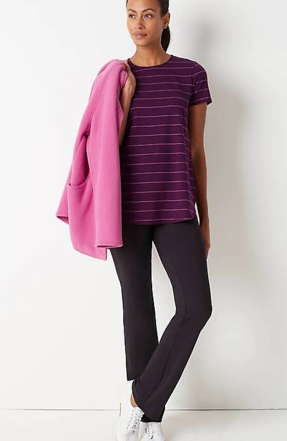 Fit Progress Pima-Stretch Shirttail Tee| Jjill