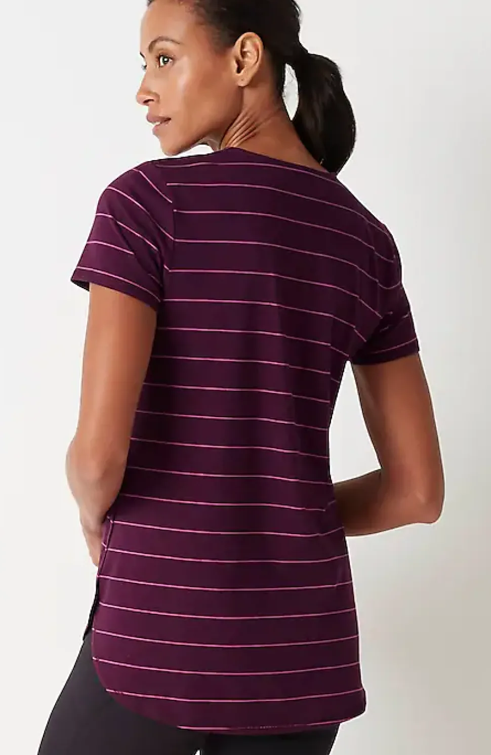 Fit Progress Pima-Stretch Shirttail Tee| Jjill