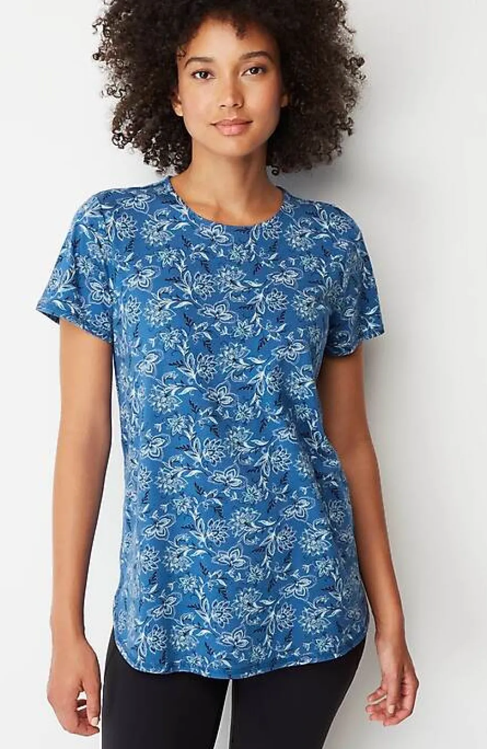 Fit Progress Pima-Stretch Shirttail Tee| Jjill