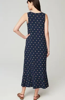 Flounced-Hem Midi Dress | Jjill