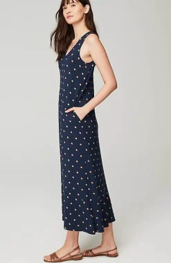 Flounced-Hem Midi Dress | Jjill