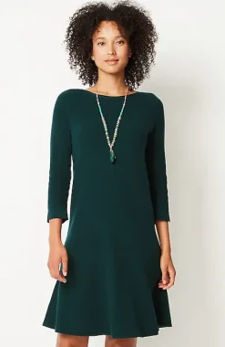 Flounced-Hem Sweater Dress | Jjill