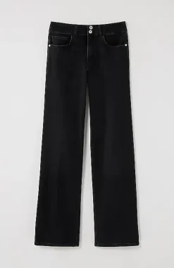 High-Rise Creased-Front Full-Leg Jeans | Jjill