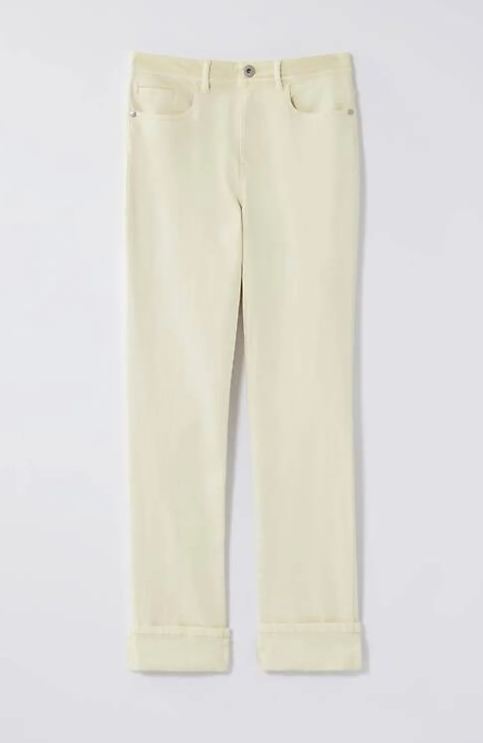High-Rise Straight-Leg Cuffed Jeans | Jjill