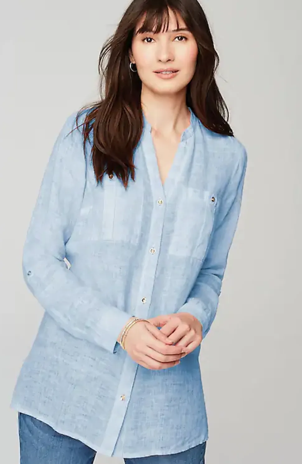 Linen Garment-Dyed Tunic | Jjill
