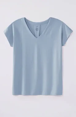 Luxe Supima® Pleat-Back Tee | Jjill