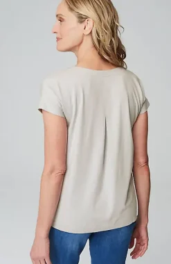 Luxe Supima® Pleat-Back Tee | Jjill