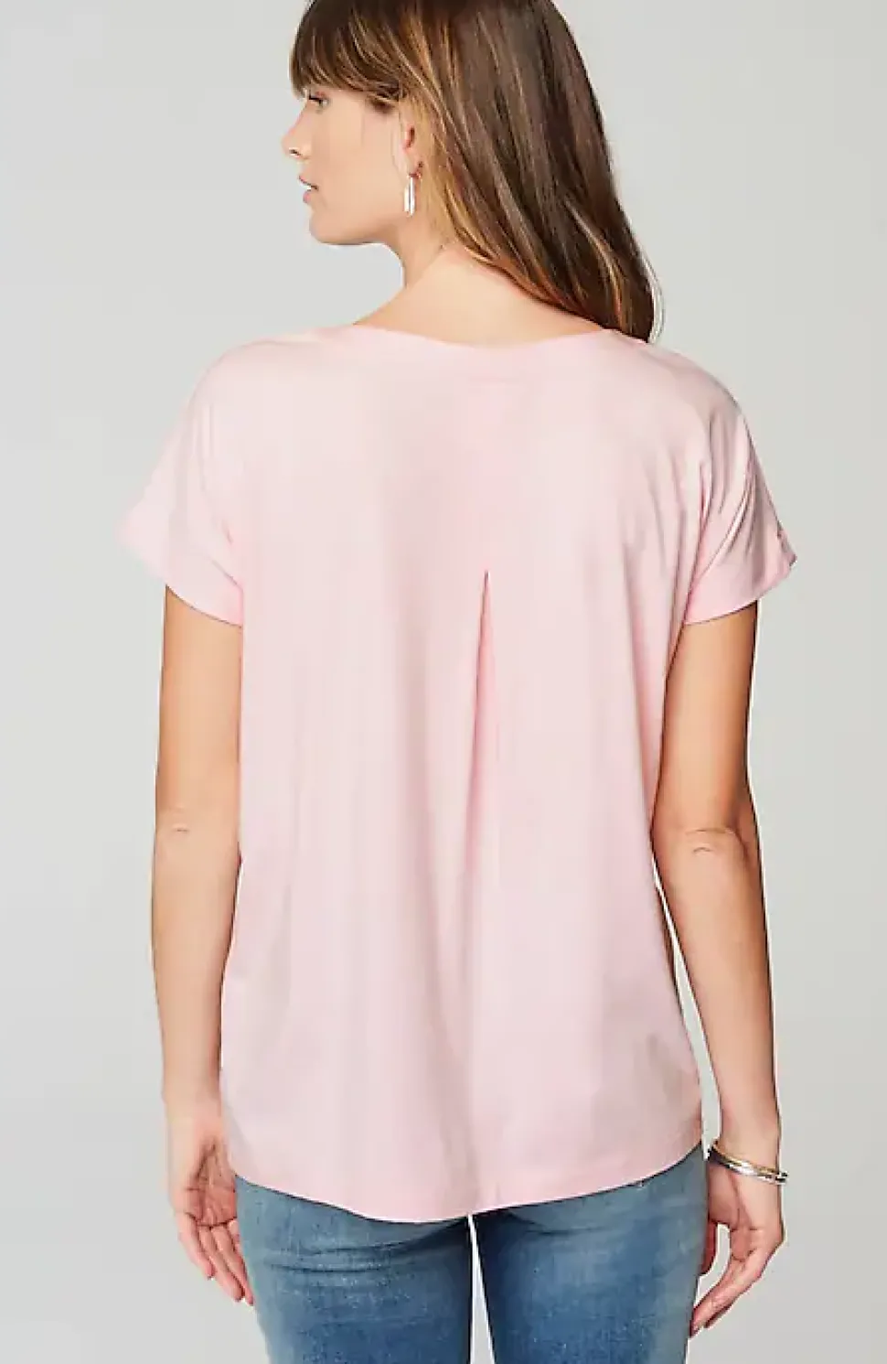 Luxe Supima® Pleat-Back Tee | Jjill