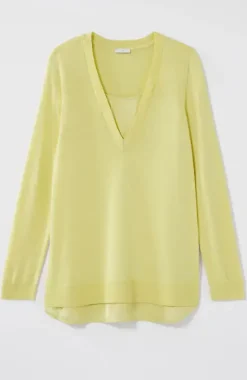 Mixed-Media Layered V-Neck Sweater | Jjill