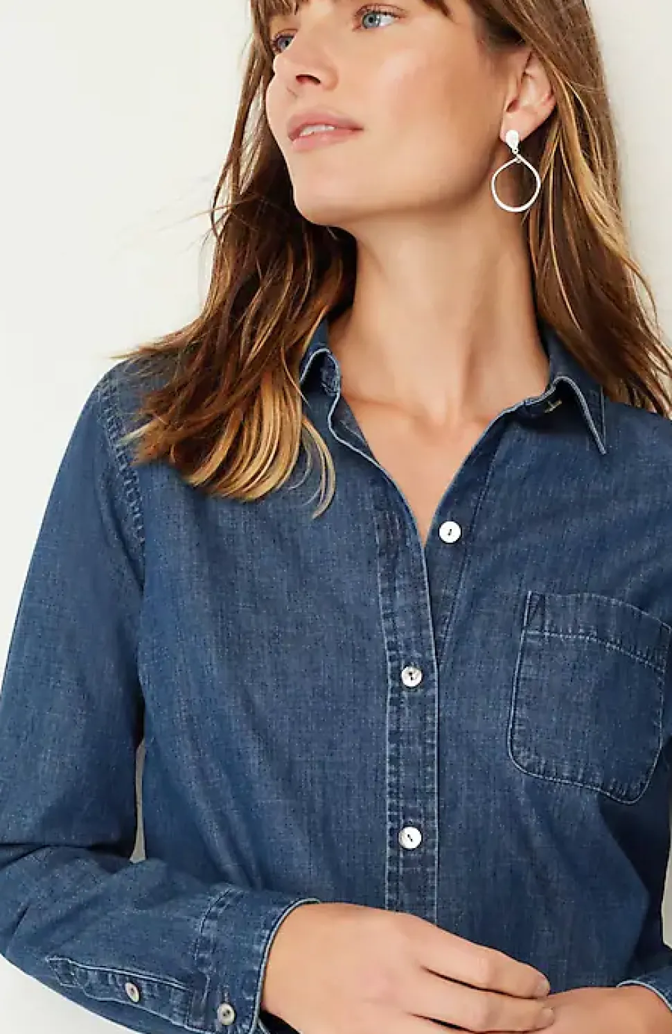 One-Pocket Button-Front Shirt | Jjill