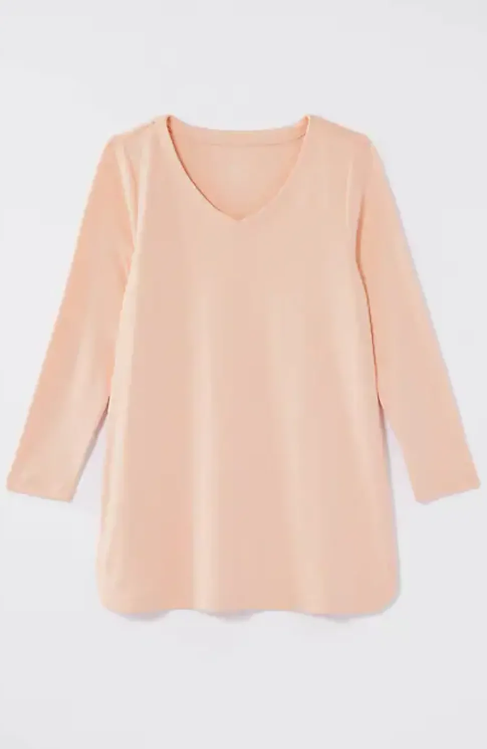 Pima 3/4-Sleeve V-Neck Tee | Jjill