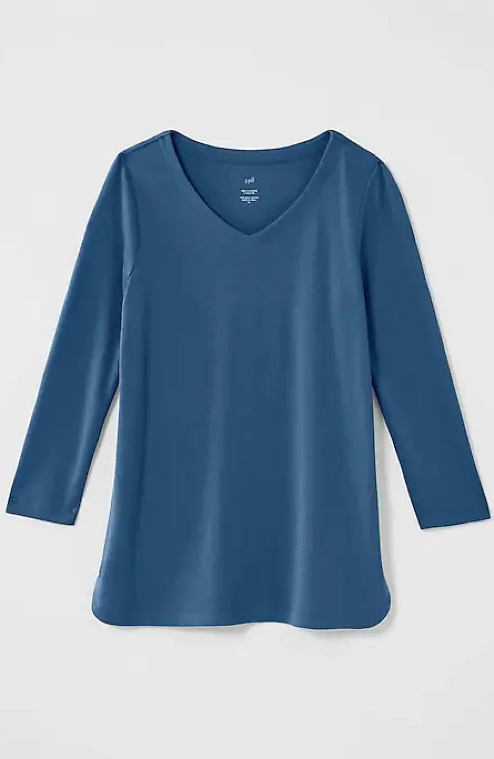 Pima 3/4-Sleeve V-Neck Tee | Jjill