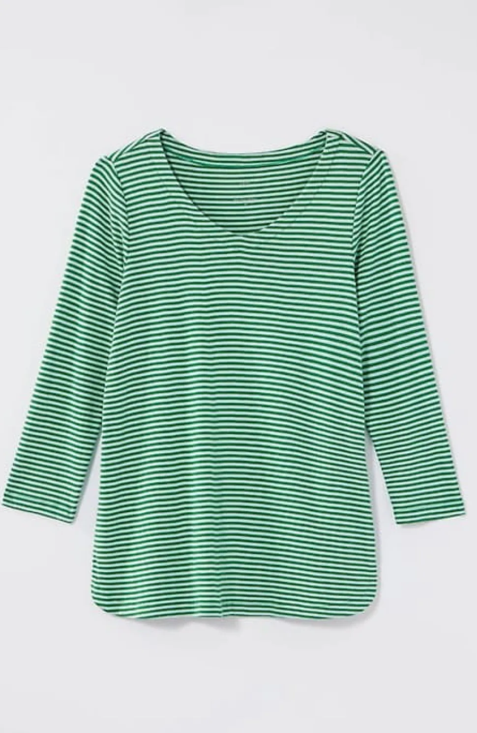Pima 3/4-Sleeve V-Neck Tee | Jjill