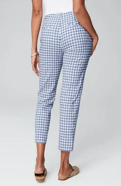 Pintucked Linen-Stretch Slim-Leg Pants | Jjill