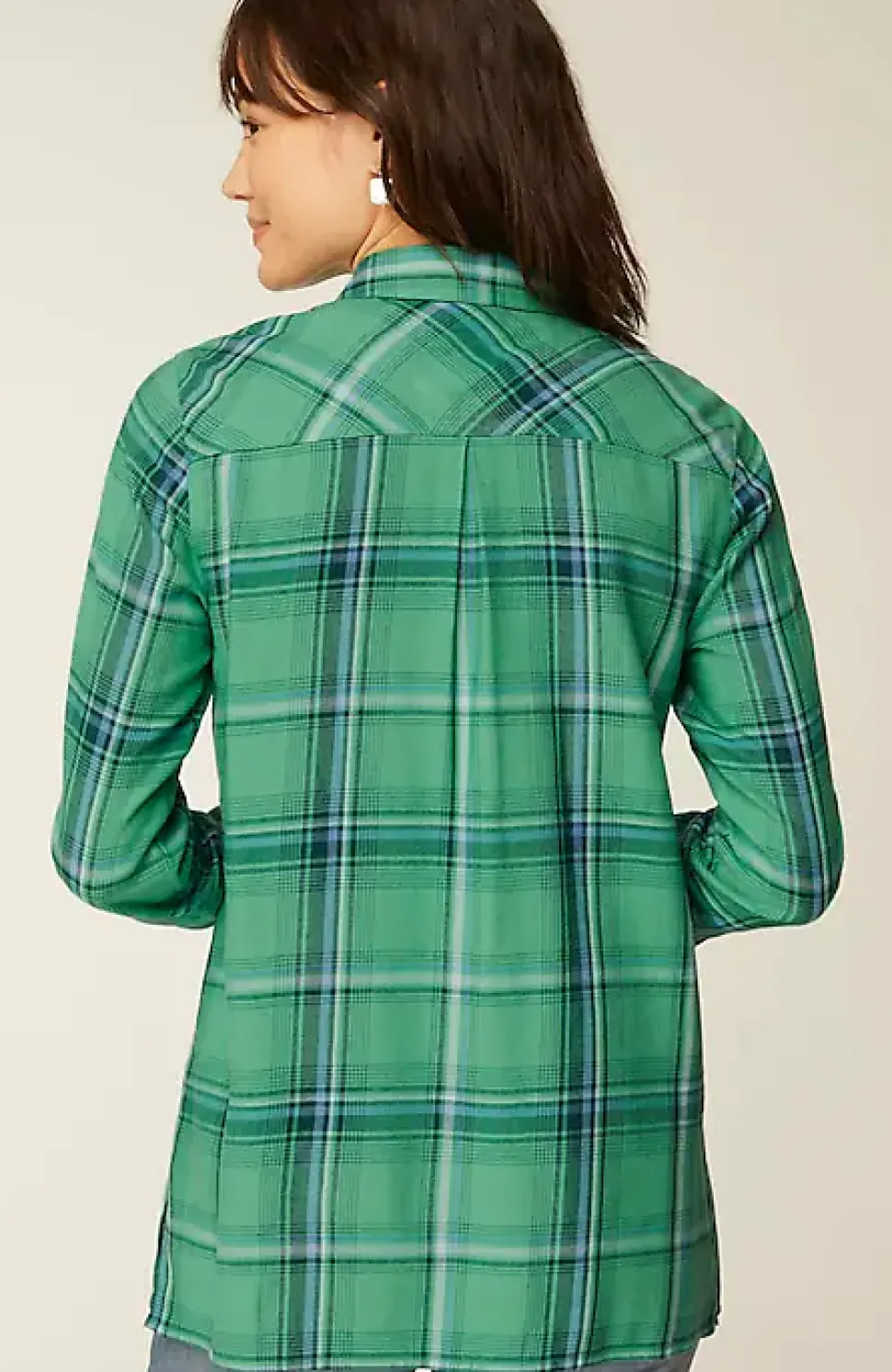 Plaid Button-Front Tunic | Jjill