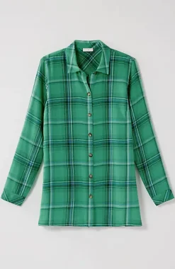 Plaid Button-Front Tunic | Jjill