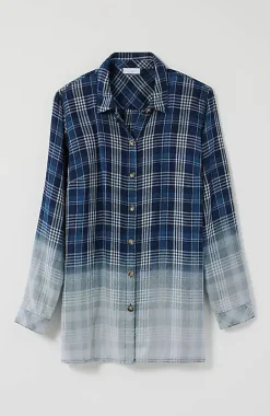 Plaid Button-Front Tunic | Jjill