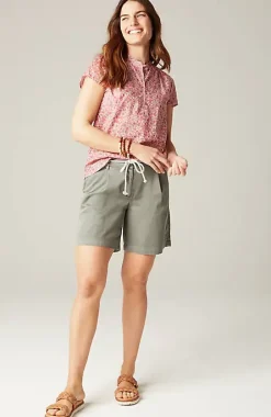 Pleated Shorts With Rope Belt | Jjill
