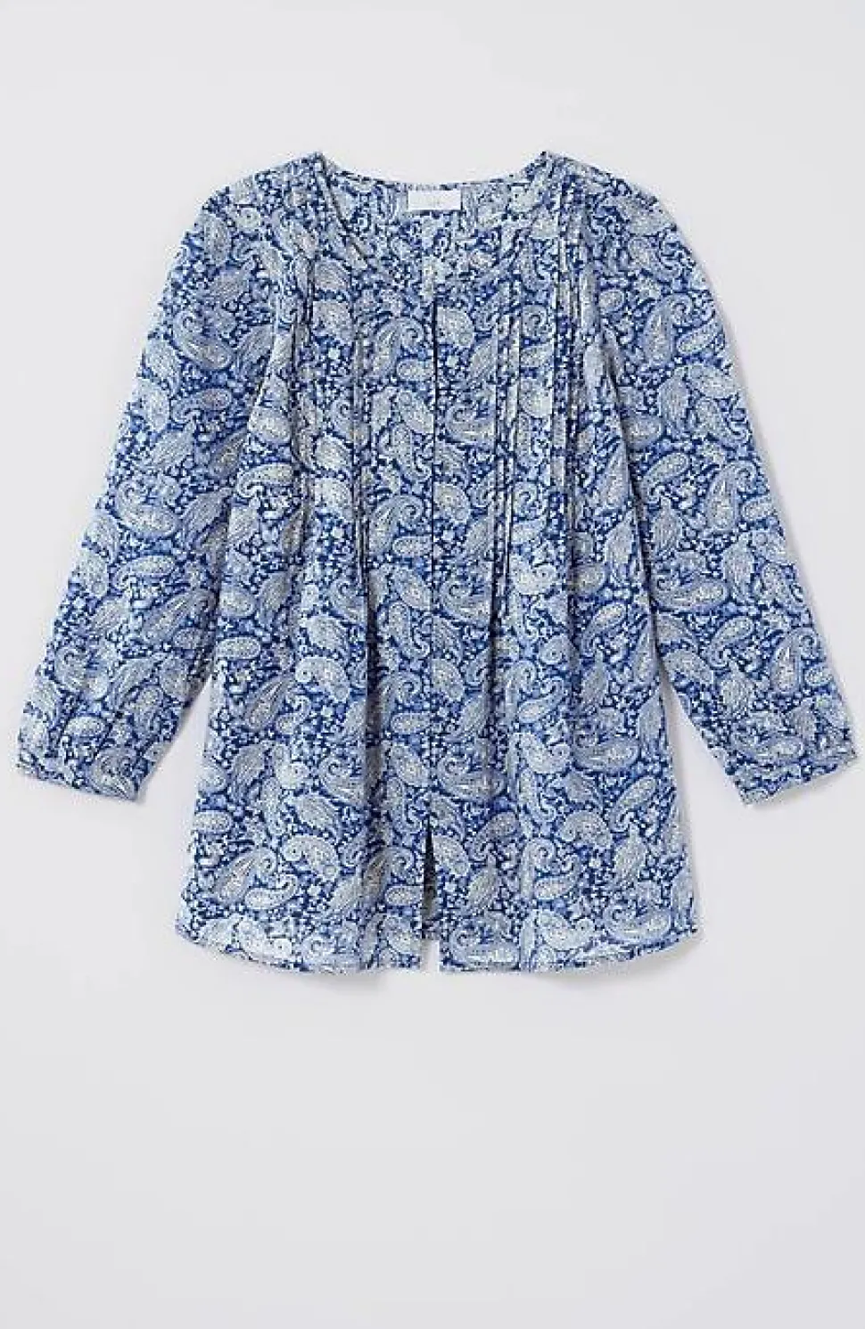 Printed A-Line Pintucked Top | Jjill