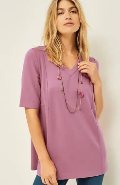 Pure Jill Double-Knit Seamed Tunic | Jjill