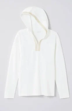 Pure Jill French Terry Embroidered-Hood Pullover | Jjill