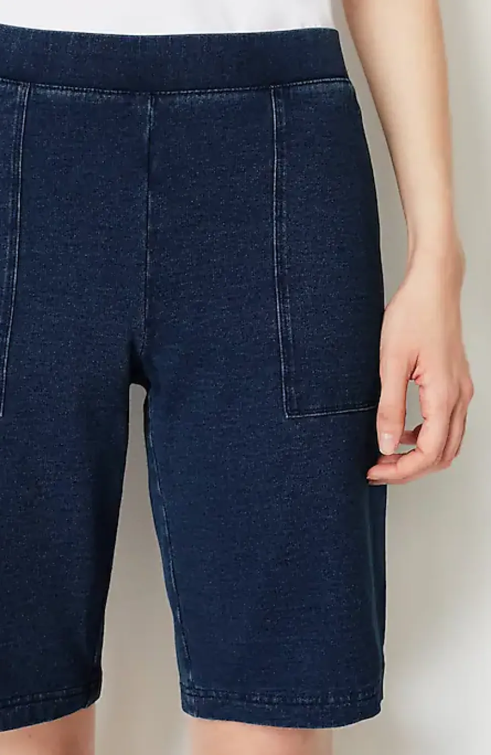 Pure Jill Indigo Knit Jean Shorts | Jjill