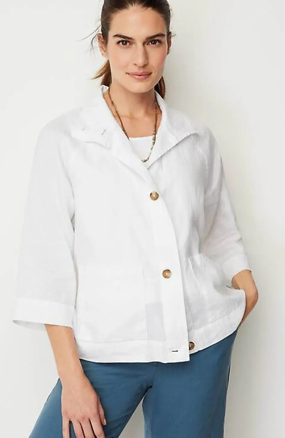 Pure Jill Linen Cropped Jacket | Jjill