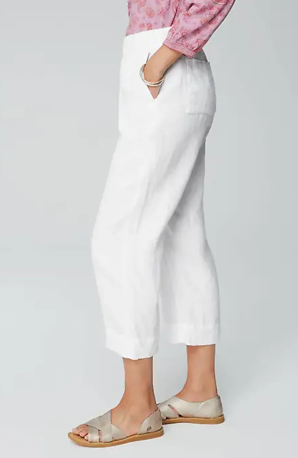 Pure Jill Linen Trapunto-Stitched Pants | Jjill