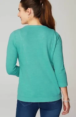 Pure Jill Organically Grown Cotton Buttoned Top | Jjill
