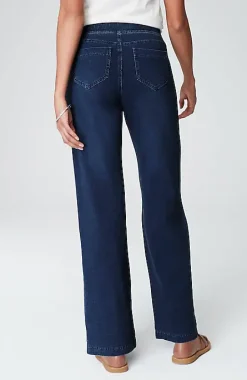 Pure Jill 5-Pocket Knit Wide-Leg Jeans | Jjill