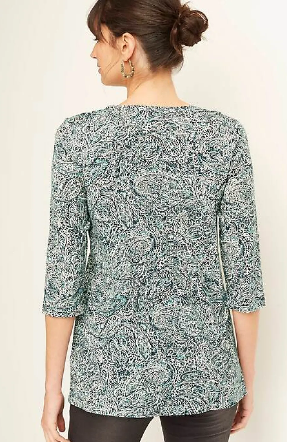 Pure Jill Printed Soft-V-Neck Top | Jjill