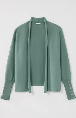 Pure Jill Ribbed Button-Cuffed Cardi | Jjill