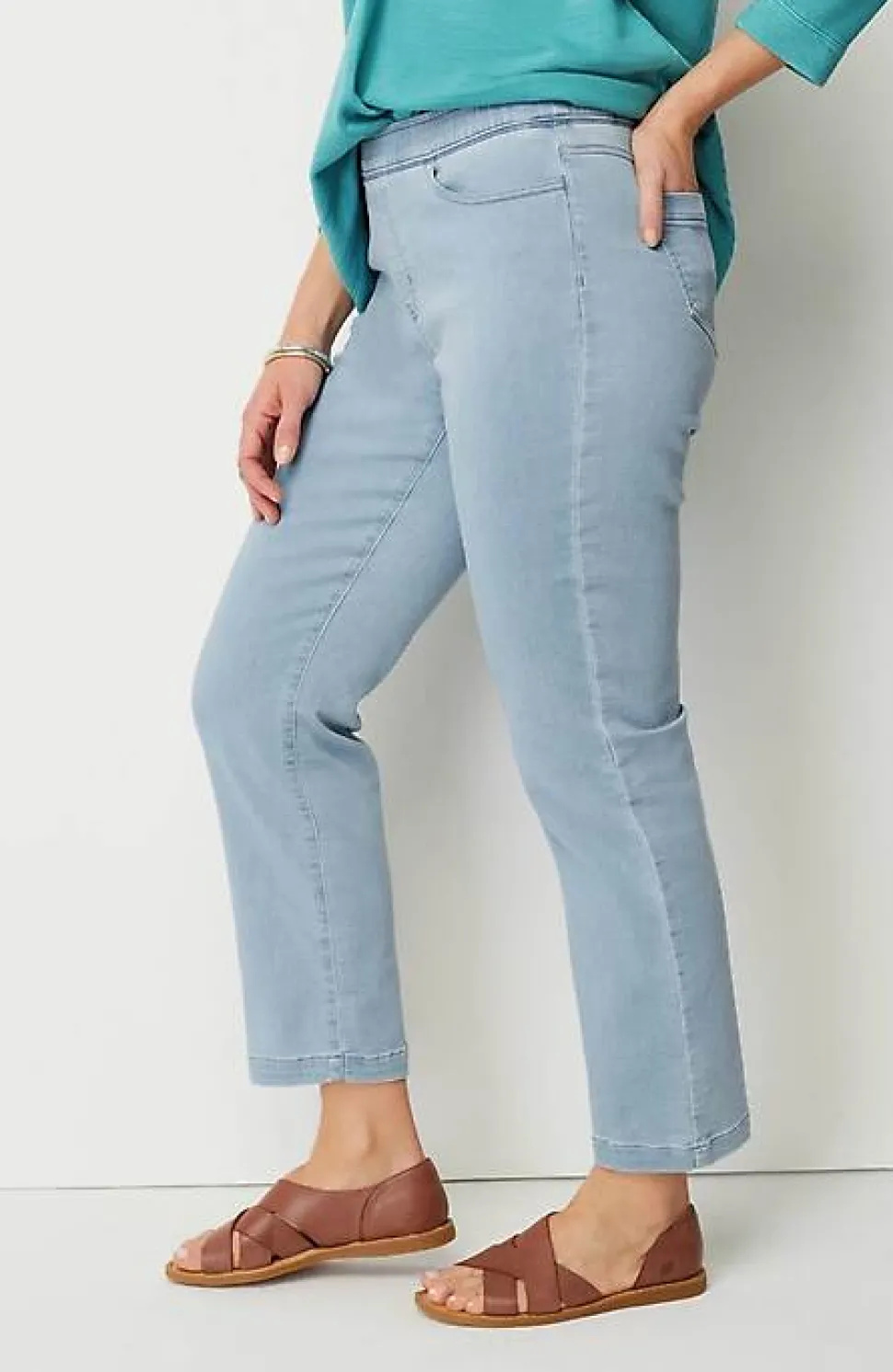 Pure Jill Soft Indigo Slim-Leg Jeans | Jjill