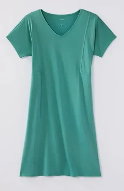 Pure Jill Soft-V-Neck T-Shirt Dress | Jjill